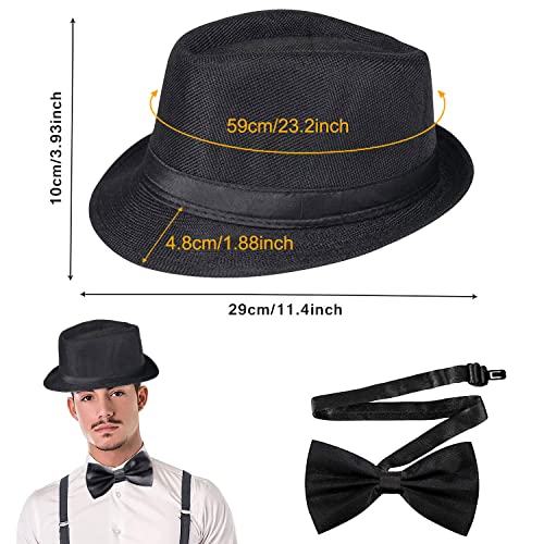 Disfraz de los años 20 para hombre, disfraz de los años 20, gran traje de Gatsby para hombre, juego de disfraz de mafia de los años 20, juego de accesorios para disfraz de mafia Gatsby, accesorios de