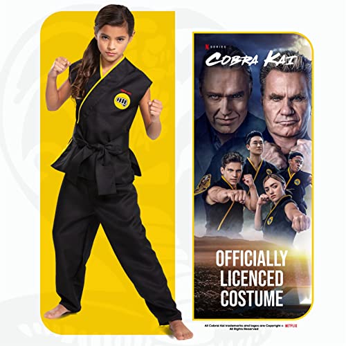 Disguise Oficial Netflix Clásico - Disfraz Cobra Kai Niño, Disfraz Karate Kid Niño, Disfraz Karate Niño, Disfraz Artes Mariciales Niño, Disfraz Carnaval Niño Halloween Talla M