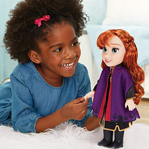 Disney Frozen 2 - Muñeca Anna de 38 cm para Niñas – Muñeca Anna Grande con Preciosos Detalles de la Película– Juguete para Niñas con 3 Años +