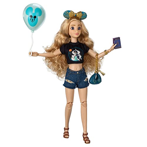 Disney Store Muñeca ILY 4EVER Inspirada en la Princesa Jasmine, Aladdín, Mide 28 cm, muñeca articulada con Diadema con Orejas de Minnie Mouse, Bolso y un Libro, para Mayores de 3 años