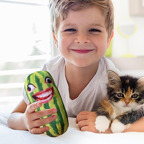 Divertido Peluche con Tira Sandía Parlante - Repite Lo Que Dices - Mimic Toy Plushies Grabadora Voz Interactiva para Niños Y Adultos, Peluche Melón Vercon Expresión