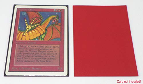 docsmagic.de 100 Premium Bi-Color Card Sleeves Mat Red/Black Standard Size 66 x 91 Fundas Roja Negra