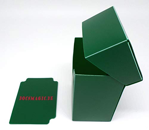 docsmagic.de 8 x Deck Box Full Green + Card Divider - Caja Verde - PKM YGO MTG