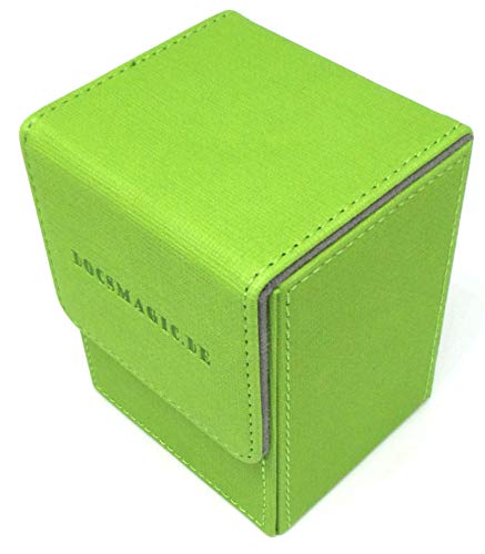 docsmagic.de Premium Magnetic Flip Box (80) Light Green + Deck Divider - MTG PKM YGO - Caja Verde Claro