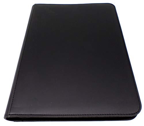 docsmagic.de Pro-Player 4-Pocket Zip-Album Black - 160 Card Binder - MTG - PKM - YGO - Cremallera Negra