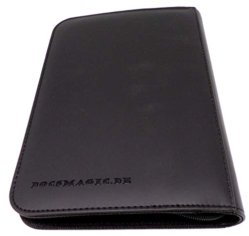 docsmagic.de Pro-Player 4-Pocket Zip-Album Black - 160 Card Binder - MTG - PKM - YGO - Cremallera Negra