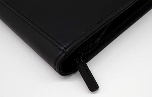 docsmagic.de Pro-Player 4-Pocket Zip-Album Black - 160 Card Binder - MTG - PKM - YGO - Cremallera Negra