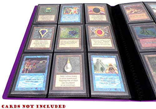 docsmagic.de Pro-Player 9-Pocket Album Purple - 360 Card Binder - MTG - PKM - YGO - Álbum para Tarjetas púrpura