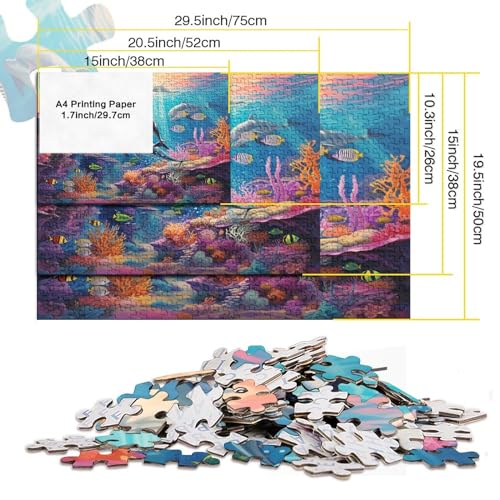 Dolphin Puzzle 300 Piezas Adultos，Marine Organism Puzzle,Rompecabezas De Piso Juego De Rompecabezas Y Juego Familiar 300pcs (40x28cm)