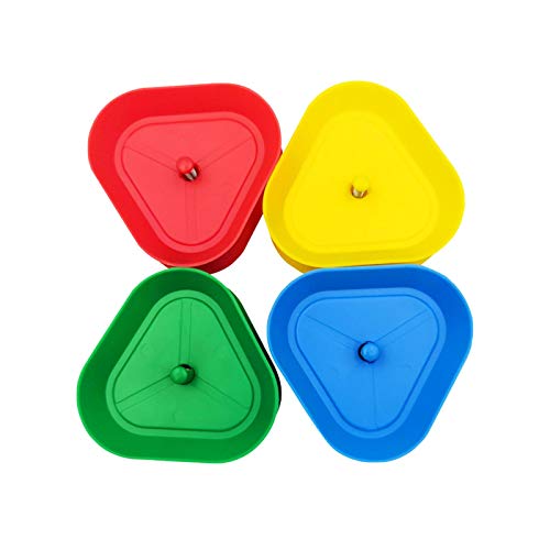 Dongzhi Juego de 4 tarjetas de juego, juego de 4 soportes para cartas manos libres en forma de triángulo, práctico y duradero barajador de tarjetas de cartas, fabuloso