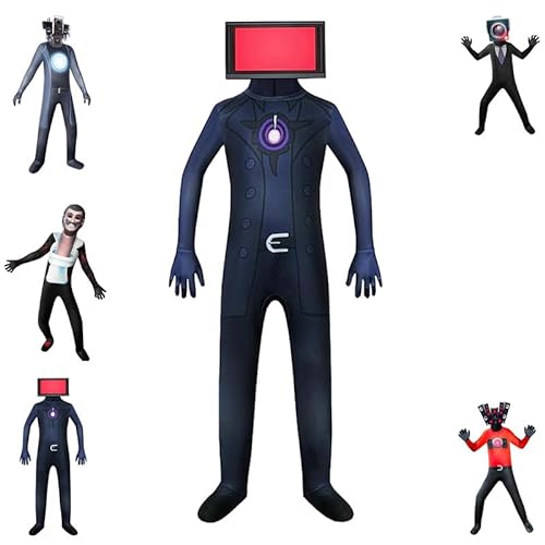 DONY Skibidi, costume da bagno per bambini, ragazzi, ragazze, cartone animato, mostro horror, tuta per cosplay, costume per bambini, costume per carnevale, festa di Natale, festa di Halloween