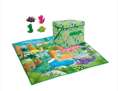 DQB DeQUBE- Alfombra MALETIN JUGUETERO Dinosaurios, Multicolor, Small (911D00001)