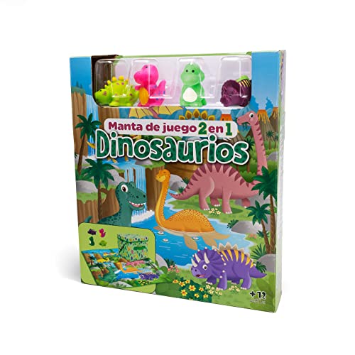 DQB DeQUBE- Alfombra MALETIN JUGUETERO Dinosaurios, Multicolor, Small (911D00001)