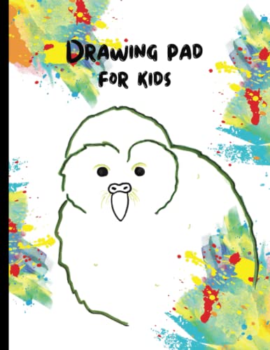 Drawing Pad for Kids Sketch Book Kakapo Design: Large 8.5 x 11 Paper Sketch book, 110 Pages for Sketching, Coloring and more for all kids