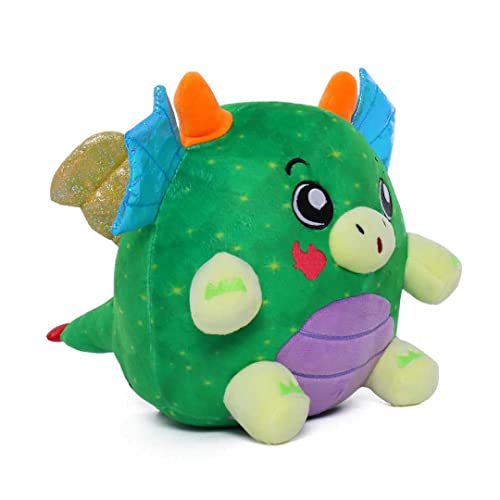 Dream Beams - Lindo peluche de peluche con diseño de dragón, brilla en la oscuridad, lavable, a partir de 0 años (18 cm, Draco (Dragón)