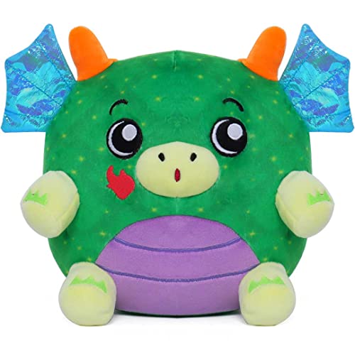 Dream Beams - Lindo peluche de peluche con diseño de dragón, brilla en la oscuridad, lavable, a partir de 0 años (18 cm, Draco (Dragón)