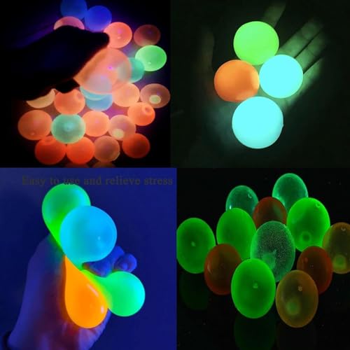 Dreamballs - Ultimate 4pc Set, Dream Balls Glow in The Dark Sticky Balls That Stick to The Ceiling, Glow in The Dark Dream Balls Stress Balls for Kids and Adults (20pcs)