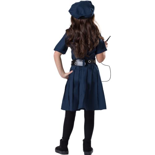 Dress Up America Disfraz de policía para niñas: Hermoso Juego de Disfraces para Juegos de rol