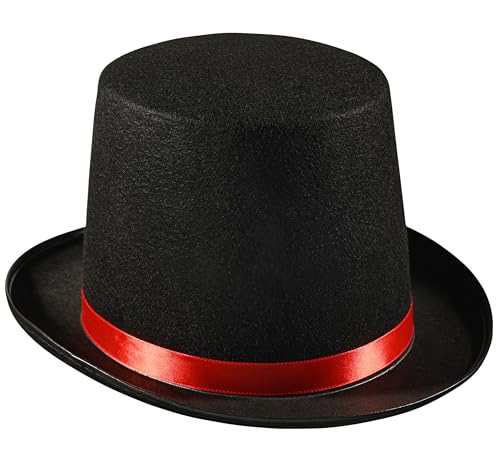 Dress Up America Top Hats para niños y Adultos - Sombrero de Fiesta de Mago Negro - Sombrero de Esmoquin Formal - Unisex