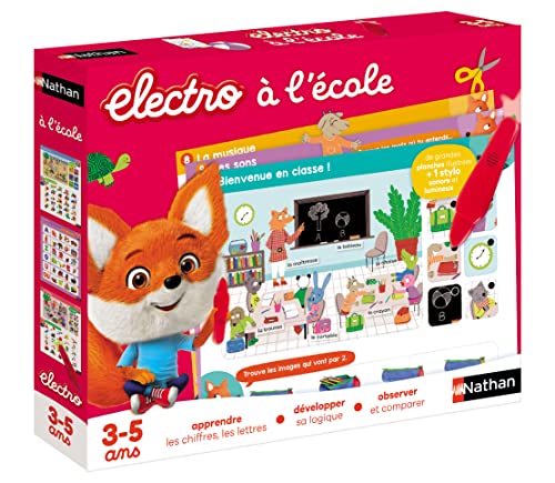 Dujardin- Nathan Electro École - Juego Educativo electrónico de 3 a 5 años - Desarrollo de la lógica y observación, Multicolor (Jumbodiset 31624)