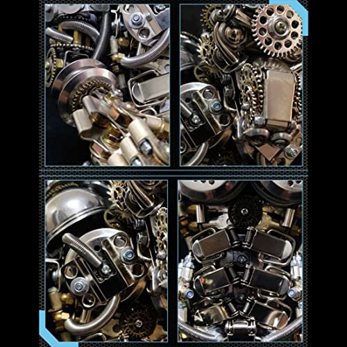 DUZU Puzzle de metal 3D para adultos, DIY hombre lobo de metal modelo 3D rompecabezas 3D juego de construcción de metal, 2000 piezas, corte láser 3D, modelo steampunk, coleccionable, regalo decorativo