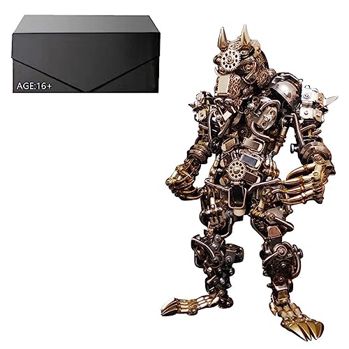 DUZU Puzzle de metal 3D para adultos, DIY hombre lobo de metal modelo 3D rompecabezas 3D juego de construcción de metal, 2000 piezas, corte láser 3D, modelo steampunk, coleccionable, regalo decorativo