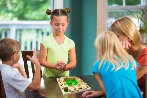 EACHHAHA Shut The Box 4 Jugadores -Juego de Mesa de Madera clásico,Juego de Dados,Juegos de Fiesta en casa,Juguetes de Viaje,Aplicable al Entrenamiento de lógica matemática Infantil.