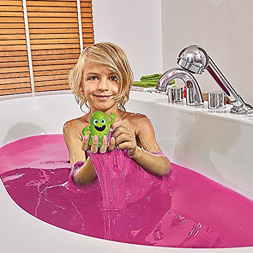 Eco Glitter Slime Baff Pink de Zimpli Kids, 1 paquete de baño o 6 usos de juego, convierte el agua en Gooey, Glittery Slime, Sensory y juguete de baño para niños, certificado regalo biodegradable