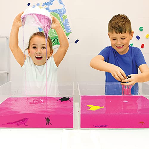 Eco Glitter Slime Baff Pink de Zimpli Kids, 1 paquete de baño o 6 usos de juego, convierte el agua en Gooey, Glittery Slime, Sensory y juguete de baño para niños, certificado regalo biodegradable