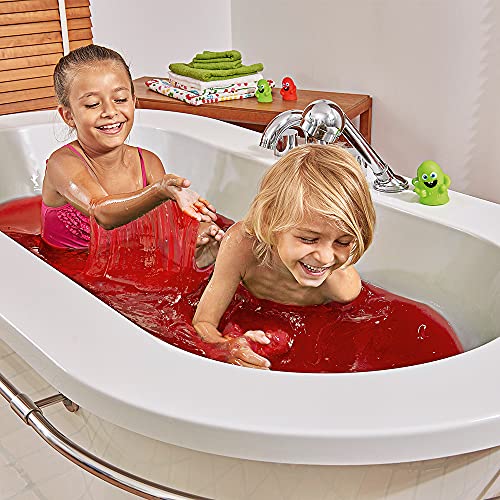 Eco Slime Baff Red de Zimpli Kids, 1 Paquete de baño o 6 usos de Juego, Convierte el Agua en Gooey Slime, Juguete sensorial y baño para niños, Regalo Biodegradable Certificado