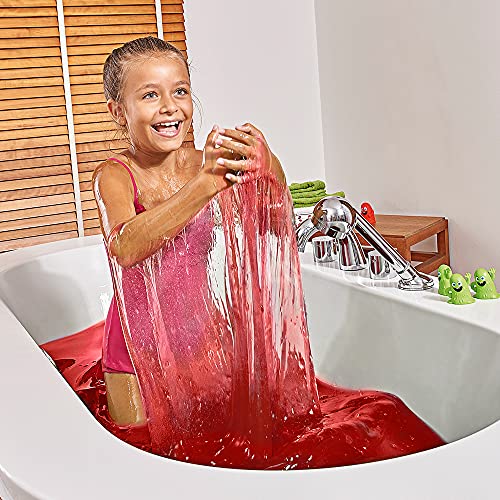 Eco Slime Baff Red de Zimpli Kids, 1 Paquete de baño o 6 usos de Juego, Convierte el Agua en Gooey Slime, Juguete sensorial y baño para niños, Regalo Biodegradable Certificado