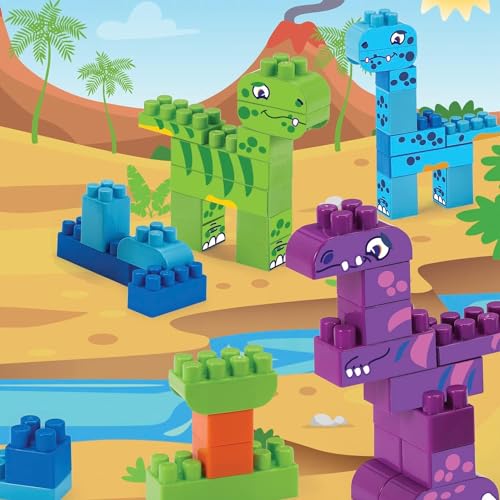 Ecoiffier - Barril de Dinosaurios 150 Piezas - Abrick Juego de construcción para niños A Partir de 18 Meses (7600001387)