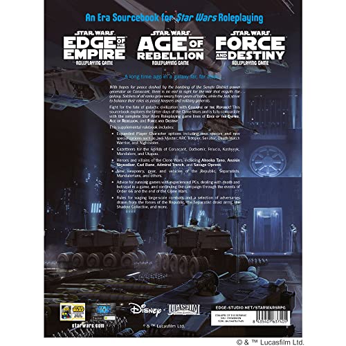 Edge, Star Wars RPG: Colapso de la República, RPG, Edades 12 más, 3-5 Jugadores