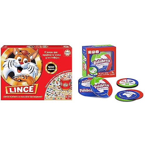 Educa - Lince - Edición Familia Juego de Mesa, Multicolor, 400 imágenes (16146) & Ludilo - Palabrea | Regalo Niño 6 Años O Más