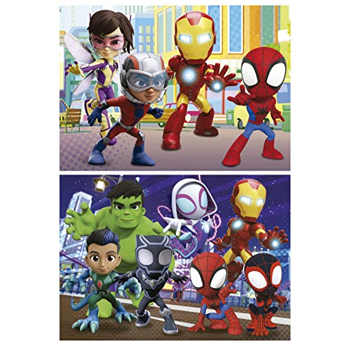 Educa - Set de 2 puzzles infantiles con 48 piezas de cartón | Spidey & Amazing Friends, Marvel. A partir de 4 5 6 años (19678)