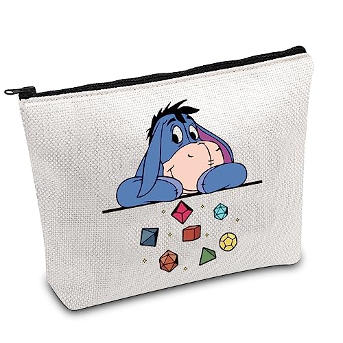 Eeyore - Bolsa de maquillaje para dados DND Dungeon Master con cremallera, bolsa con cremallera para juegos DM, ス・, Eeyore D&D España