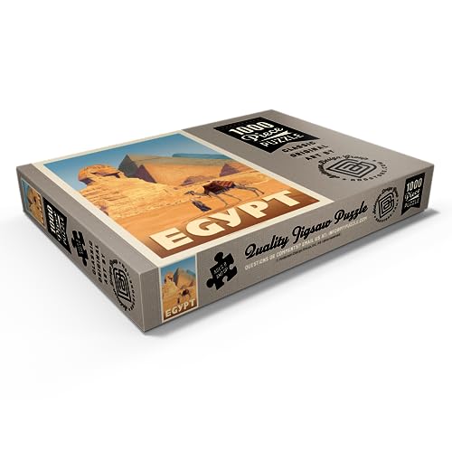 Egipto: Pirámides Y Gran Esfinge, Póster De Época - Premium 1000 Piezas Puzzles - Colección Especial MyPuzzle de Anderson Design Group