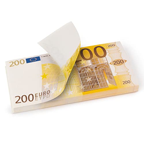 EIGHT4TWO® 100 x € 200 Dinero Juguete - Billetes de 200 Euros Falsos al 75% Dinero Real - Billetes Euros Falsos para Jugar - Fake Money - Billetes de Juguete no es Dinero Real (100x200€ - 75%)