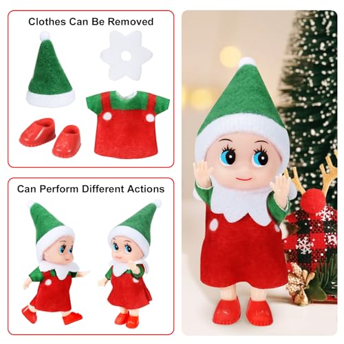 EKKONG Elfo Navidad Muñeco Elfos de Navidad Travieso 2 Piezas Muñecos Navidad Decoracion para Niño Niña Juguete de Decoraciones Navideñas