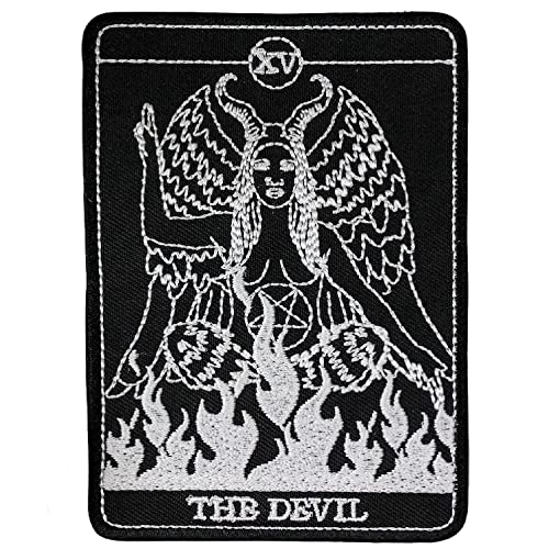 El Diablo Carta de Tarot Parche con Plancha