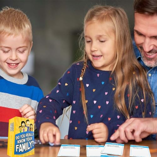 El Juego Familiar Preguntas y Retos para Saber Más sobre Tus Padres o Tus Hijos Juego de Cartas para Niños y Padres Party Game 200 PCS para Jugar en Familia o con Amigos a Partir de 8 Años