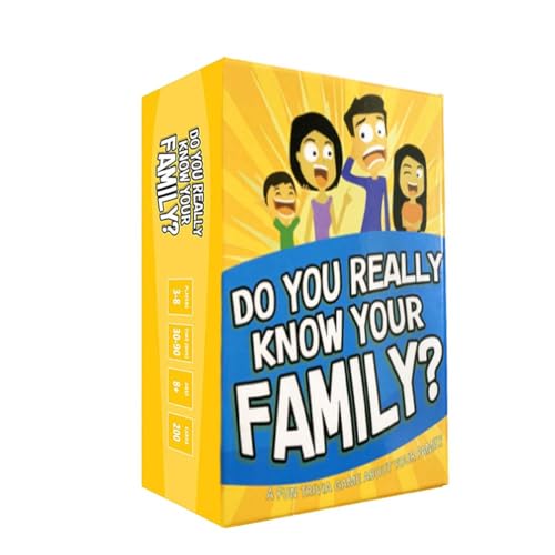 El Juego Familiar Preguntas y Retos para Saber Más sobre Tus Padres o Tus Hijos Juego de Cartas para Niños y Padres Party Game 200 PCS para Jugar en Familia o con Amigos a Partir de 8 Años