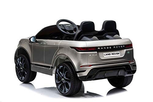 Eléctrico Ride-On Range Rover EVOQUE, pintado de gris, reproductor de MP3 con entrada USB, unidad 4x4, batería 12V10Ah, ruedas EVA, arranque con llave, control remoto Bluetooth 2.4 GHz, con licencia