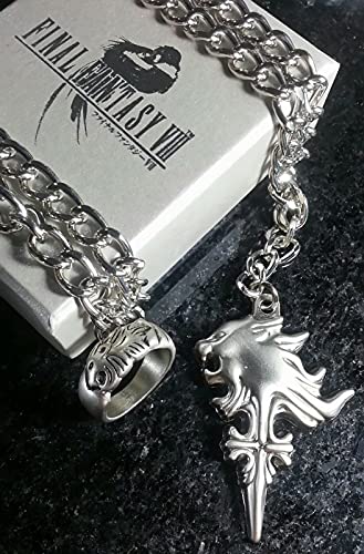 Embalando Final Fantasy VIII Collar & Anillo Squall Griever | FF8 Necklace Cosplay