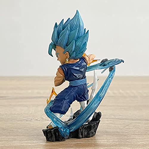 ENFILY Figuras de Dragon Ball WCF, Figura de acción Vegetto Estatua del pelo 10 cm/3,9 pulgadas Azul Escena Animada Figura Figura Modelo de juguete Colecciones