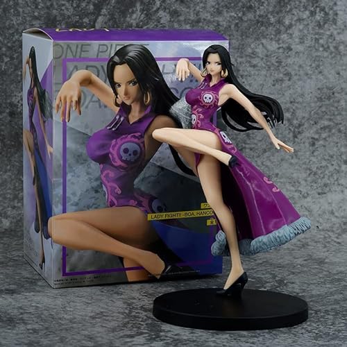 ENFILY One Piece Figures, Pirate Empress Boa Hancock Statue 21 cm/8.3 Inch Snake Princess Boa Hancock Figure Cartoon Doll Toys Anime Collection Decoration for Anime Fans