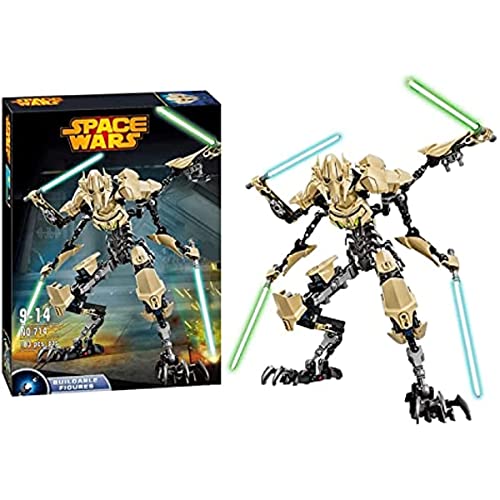 ENFILY Star Wars General Grievous Anime Action Figures 32cm Black Series and Imperial General Grievous Star Wars Lightsaber Stormtrooper Mobile Statue Model Gift Toy