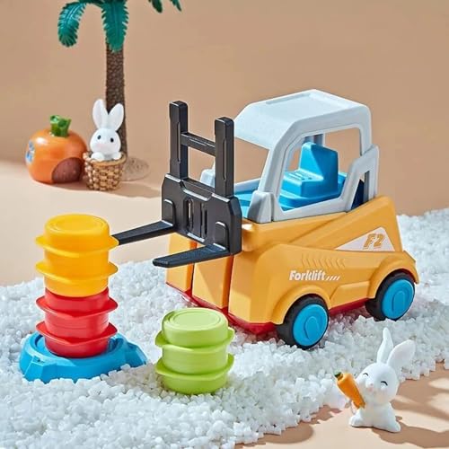 Engineer Forklift Transport Game, Juego De Habilidades Apilables Y A Juego para 2 Jugadores,Forklift Frenzy Game,Carretilla Elevadora Juguete Niños,Juego Educativo De Clasificación De Apilamiento