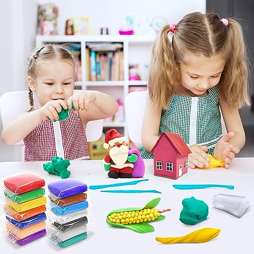 ESSENSON Arcilla Polimerica Secado al Aire - 50 Colores Plastilina Arcilla para Modelar de Secado al Aire para Niños, Regalo para Niños y Niñas de 3 a 12 Años