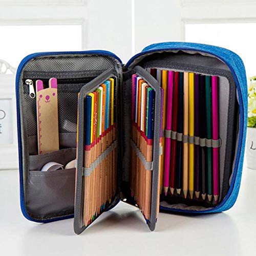 Estuche Organizador Cartuchera Estuche Escolar Estuche Lapices Bolso Caja Bolsa Kit De Papelería Cajas De Lápiz De La Escuela De Lienzo Para Niñas Muchacho Máspástico 72 Agujeros Pen Penalty Box Almac